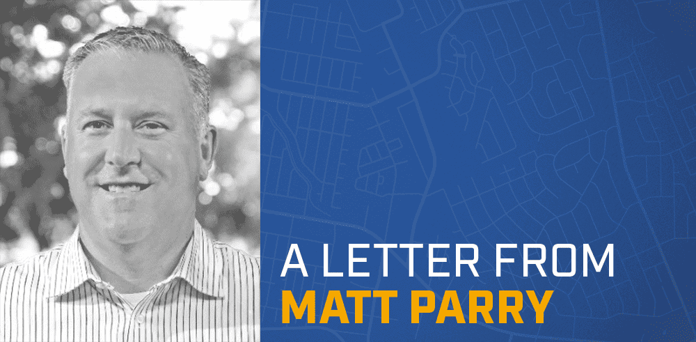 A Letter from Matt Parry