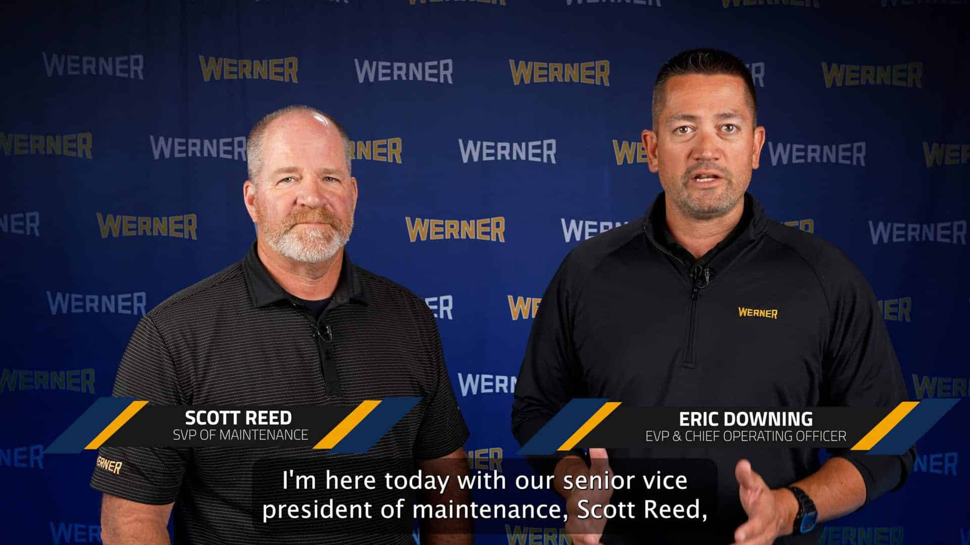 Scott Reed and Eric Downing of Werner talking