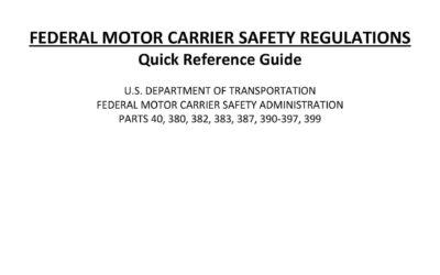 FMCSR Quick Reference Guide