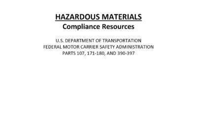 Haz Mat Compliance Resources